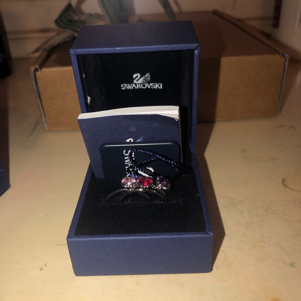 sterling silver swarovski crystal rings